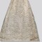1 Yard Ivory Beaded & Corded Lace Fabric on 100% Polyester Mesh, 51" Wide Embroidered Net Lace for Apparel & Décor